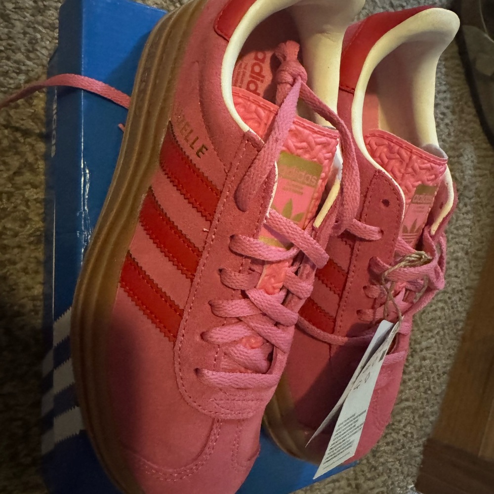 Adidas Women's Vibrant Pink and Red Athletic Shoes